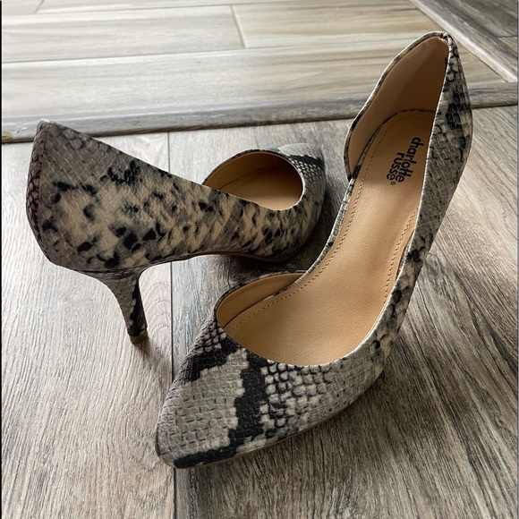Charlotte Russe, in style Ellie Pump Heels. Color: Snake Print - Picture 4 of 4